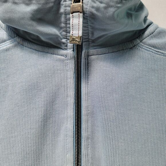 TOMMY BAHAMA Relax Light Blue 100% Cotton Sweatshirt Zip-Up Pullover Men’s Sz L - Picture 8 of 11